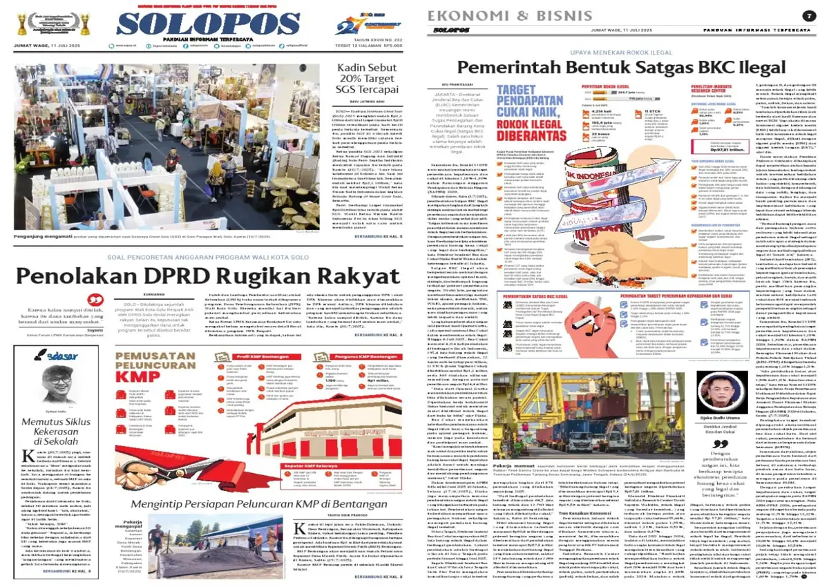 Solopos Hari Ini : Penolakan DPRD Solo Rugikan Rakyat