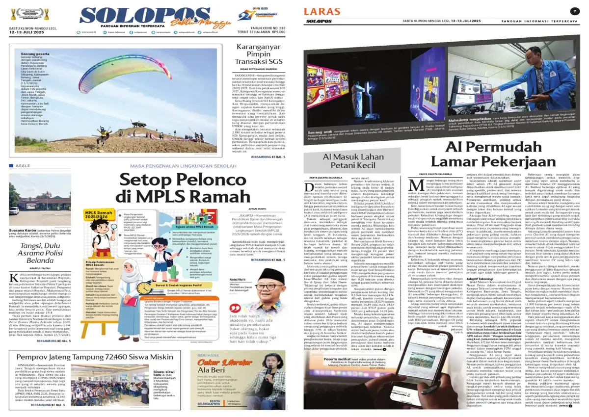 Solopos Hari Ini : Setop Pelonco di MPLS Ramah