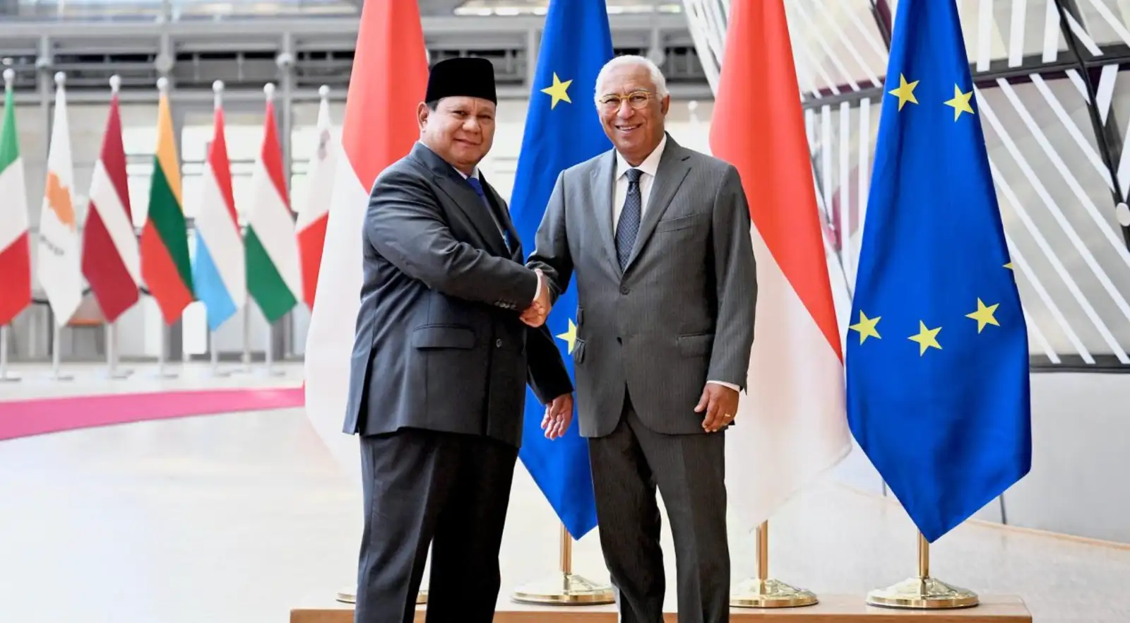 Bertemu Presiden Dewan Eropa, Presiden Prabowo Sepakati IEU-CEPA
