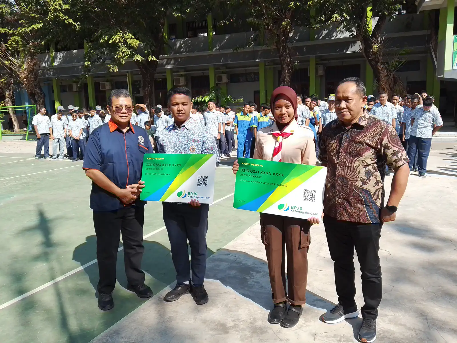 BPJS Ketenagakerjaan Lindungi Ratusan Siswa Magang SMK Bina Patria 1 Sukoharjo