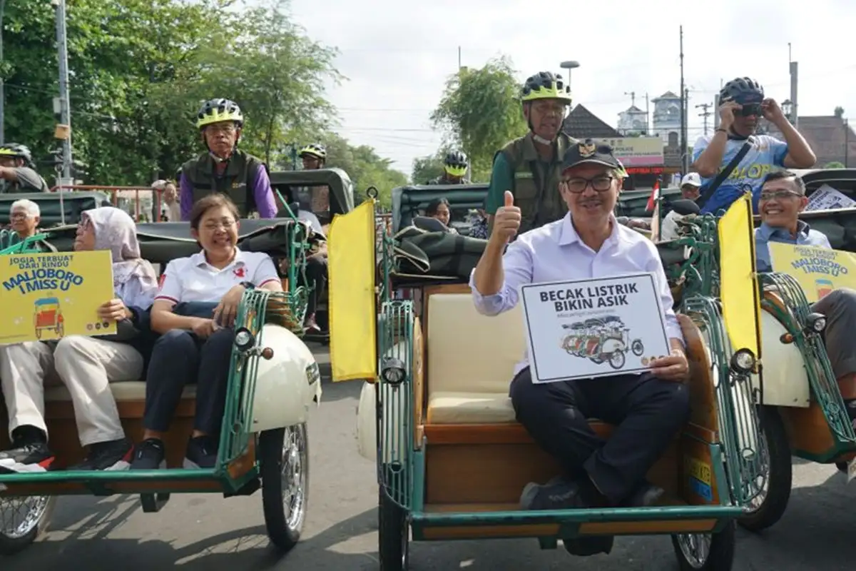 Pemkot Jogja Siapkan Lokasi Servis Becak Listrik di Kawasan Malioboro
