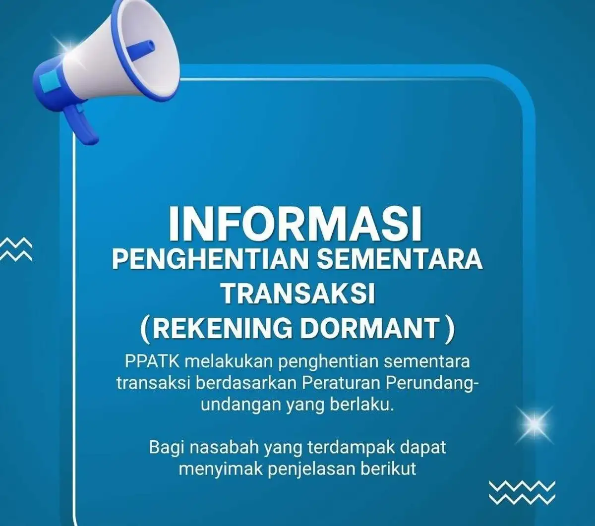 PPATK: Penghentian Sementara Rekening Dormant untuk Melindungi Nasabah