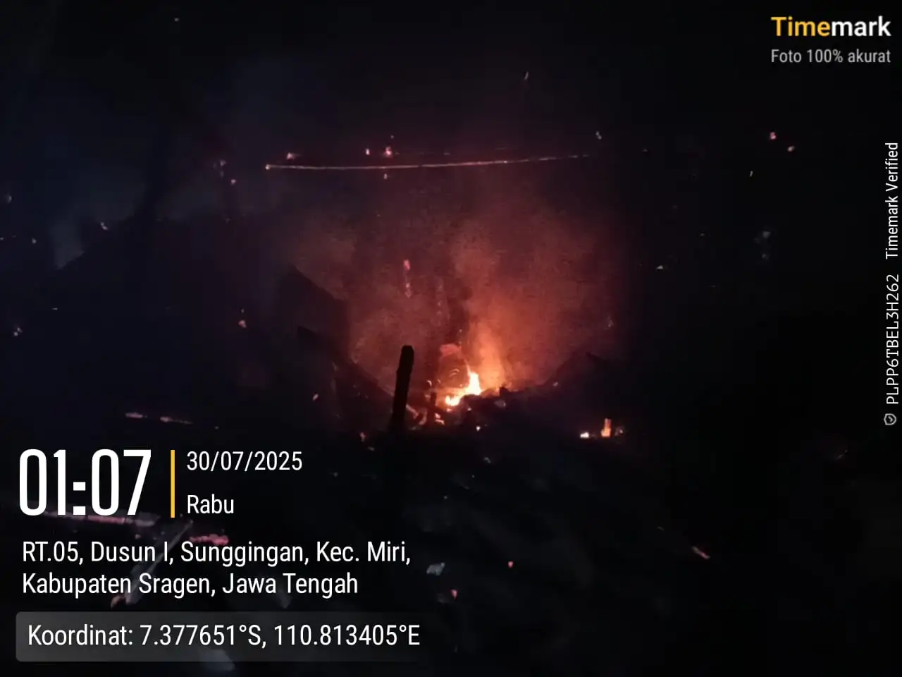 Dapur dan Kandang Sapi Warga Miri Sragen Terbakar, Satu Orang Alami Luka Bakar
