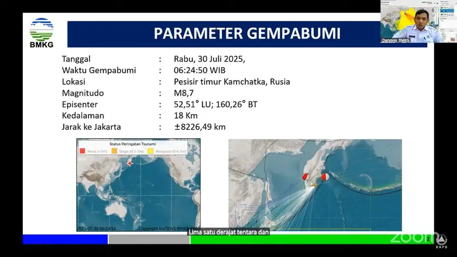 Dampak Gempa Kamchatka, Ini Perkiraan Waktu Tsunami Tiba di 10 Daerah Indonesia