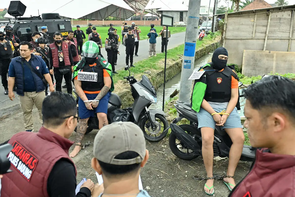 Rekonstruksi Penembakan Warga Australia di Badung Bali Dijaga Ketat
