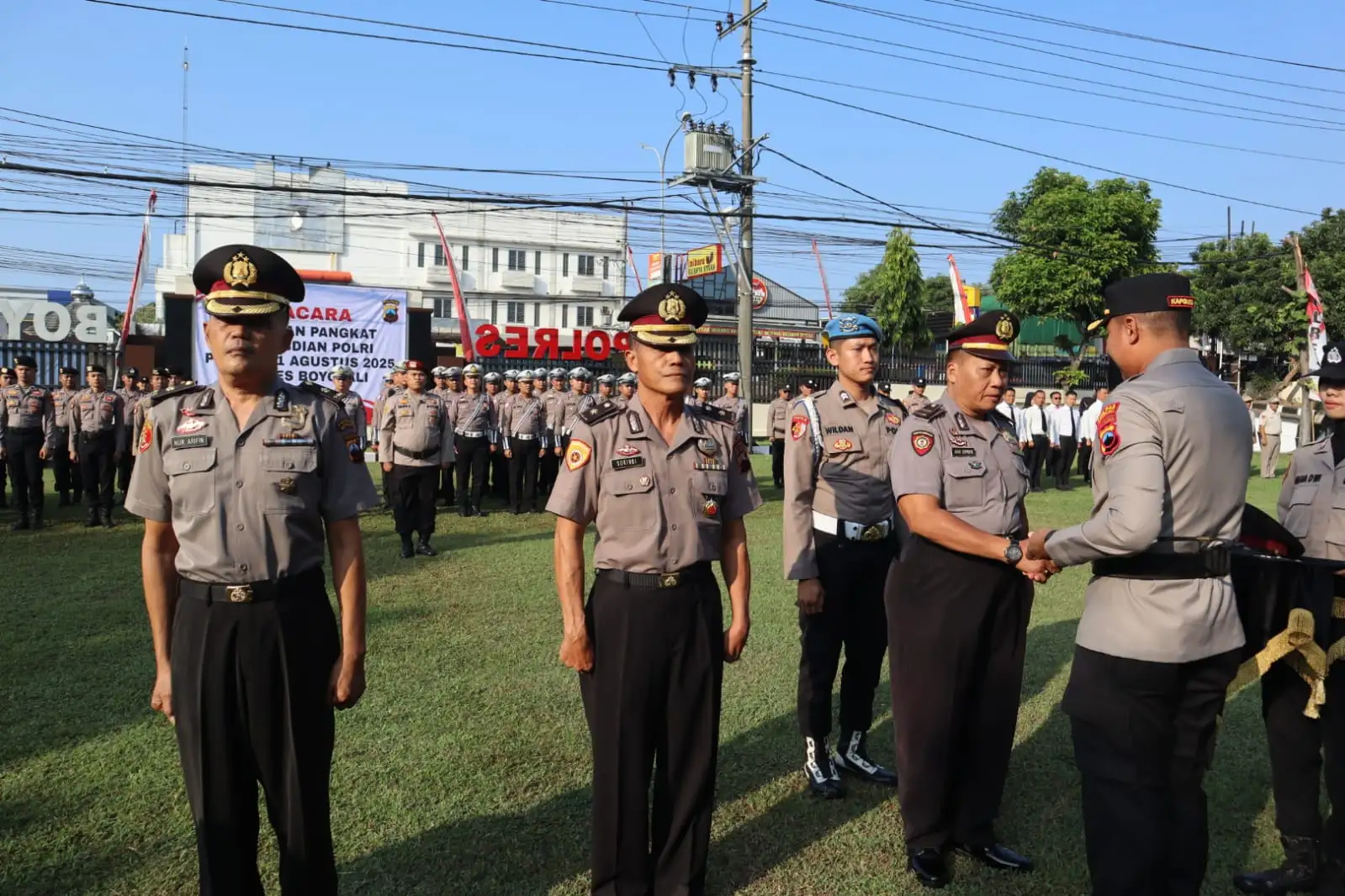 Rekam Jejak Bersih, 3 Perwira Polres Boyolali Dapat Kenaikan Pangkat Pengabdian