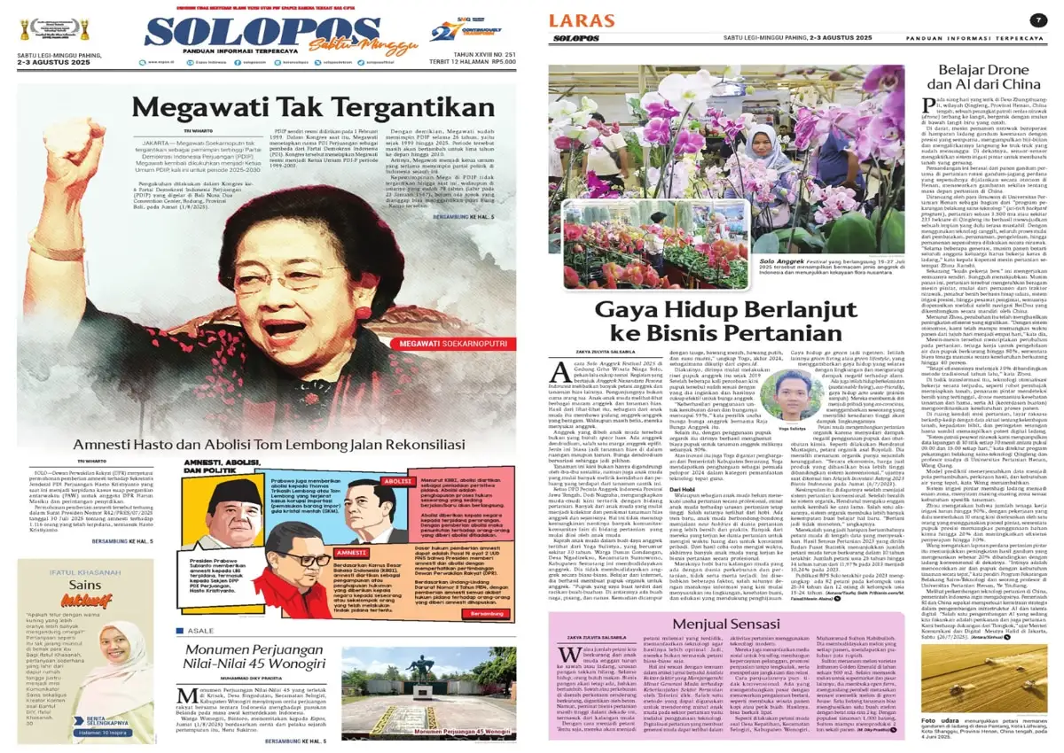 Solopos Hari Ini : Megawati Tak Tergantikan