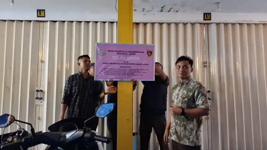 Kejari Karanganyar Sita 52 Kios Perkara Korupsi Desa Jaten