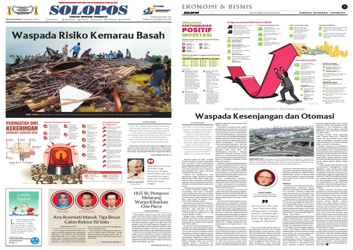 Solopos Hari Ini : Waspada Risiko Kemarau Basah
