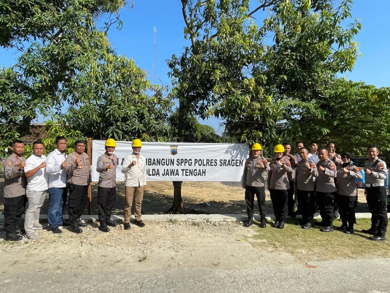 Polda Jateng Cek Kesiapan Pembangunan SPPG di Mondokan Sragen