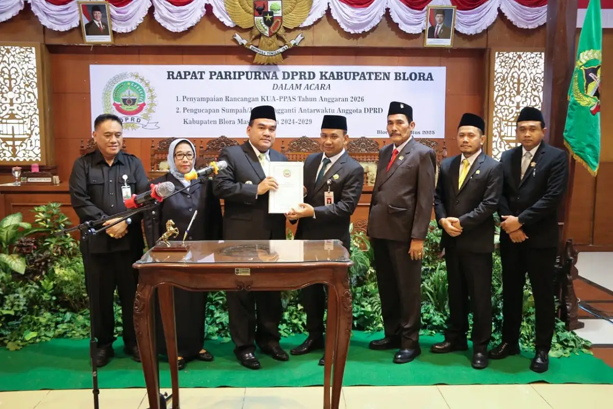 Blora Serahkan Rancangan KUA-PPAS 2026 ke DPRD, APBD Segera Dilanjutkan