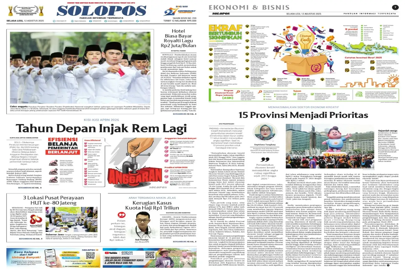 Solopos Hari Ini : Tahun Depan Injak Rem Lagi
