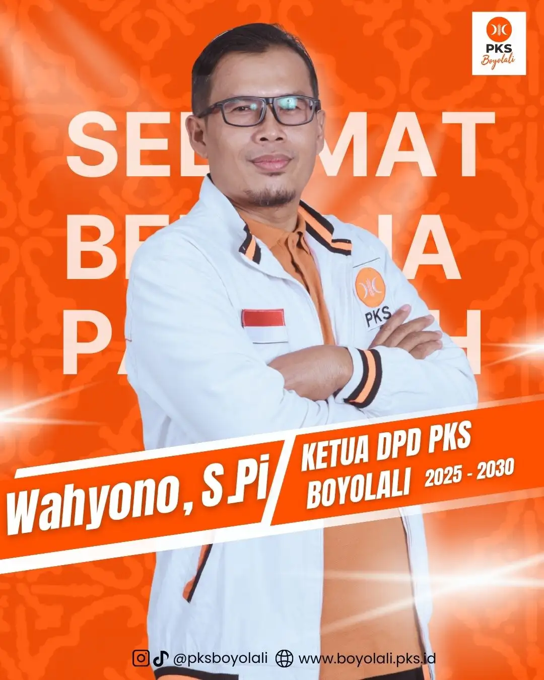 Berasal dari Karanggede, Ini Profil Wahyono Ketua Baru DPD PKS Boyolali