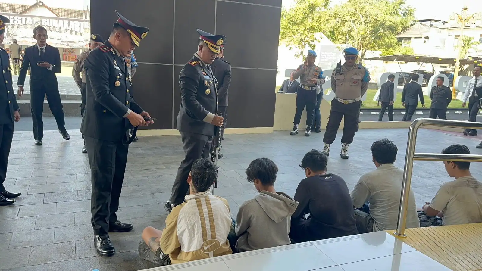 Minum Miras & Bawa Sajam, 13 Pemuda Dikukut Tim Sparta Polresta Solo
