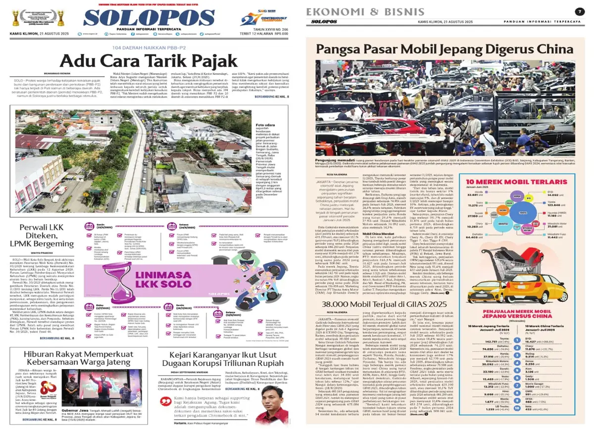 Solopos Hari Ini : Adu Cara Tarik Pajak