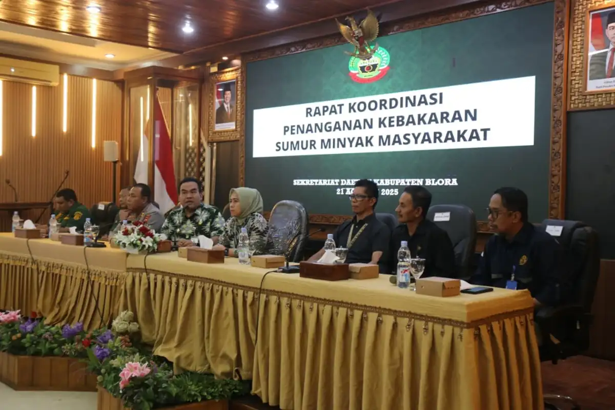 Rakor Bahas Penanganan Kebakaran Sumur Minyak di Gandu Bogorejo