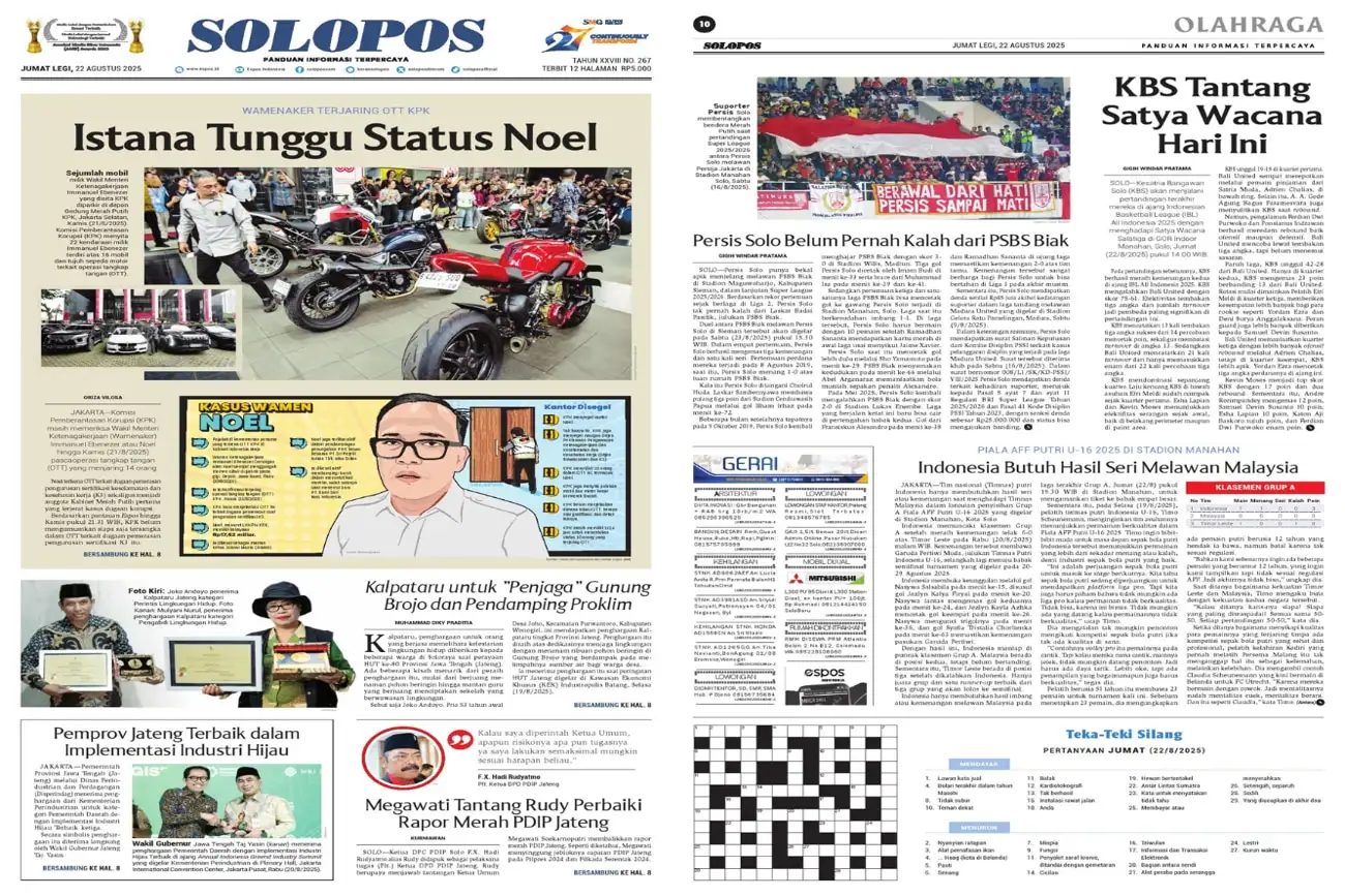 Solopos Hari Ini : Istana Tunggu Status Noel