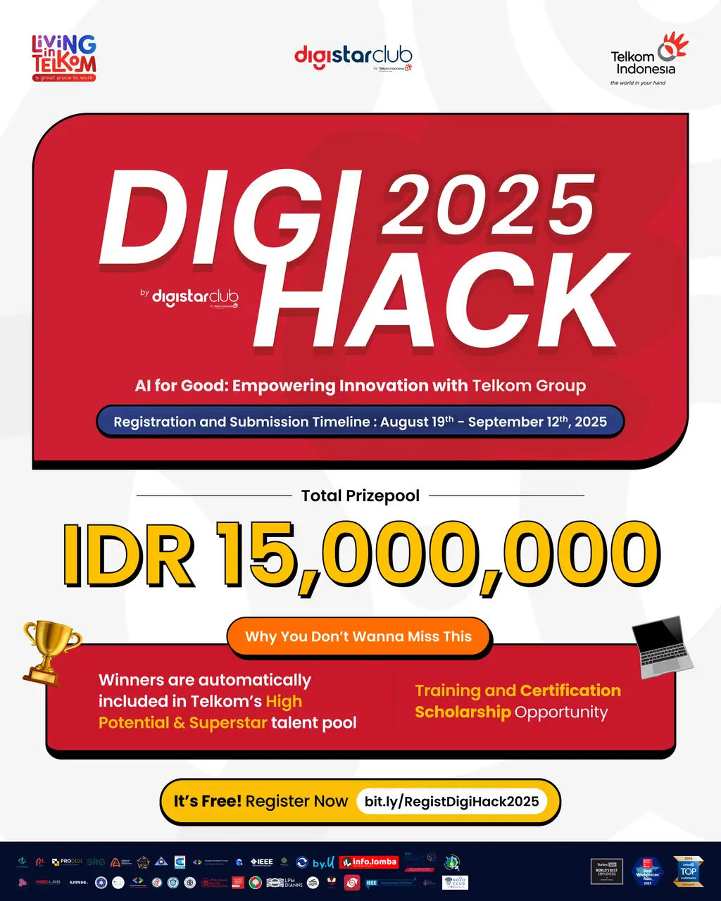 Telkom Gelar DigiHack 2025 sebagai Ruang Inovasi AI Talenta Digital