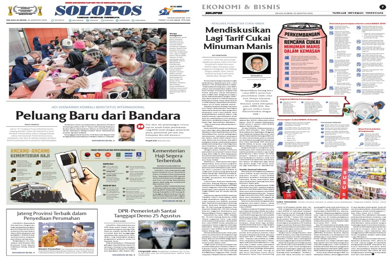 Solopos Hari Ini : Peluang Baru dari Bandara Adi Soemarmo