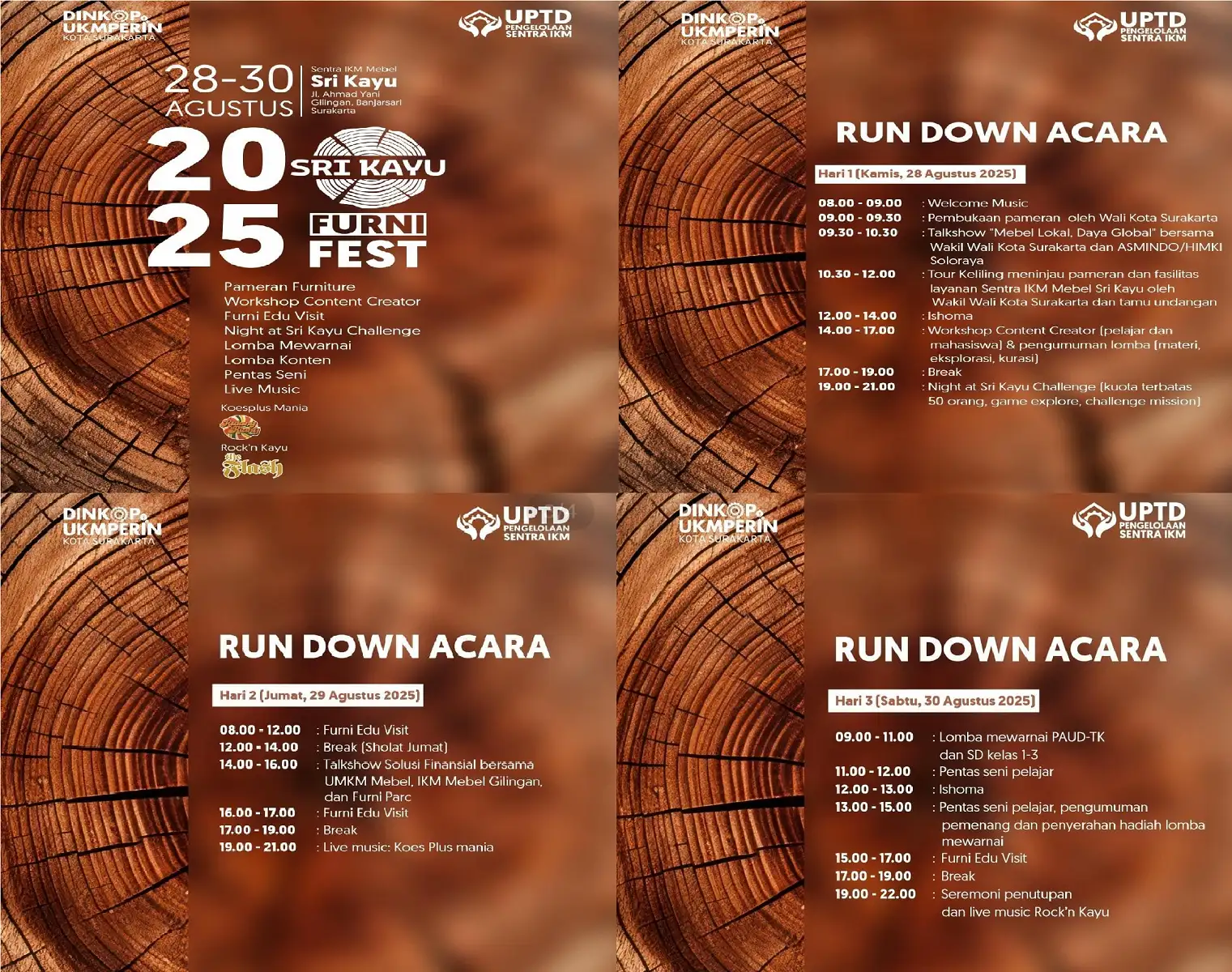 Jangan Lewatkan! Ada Sederet Acara Seru di Sri Kayu Furni Fest 2025 Solo