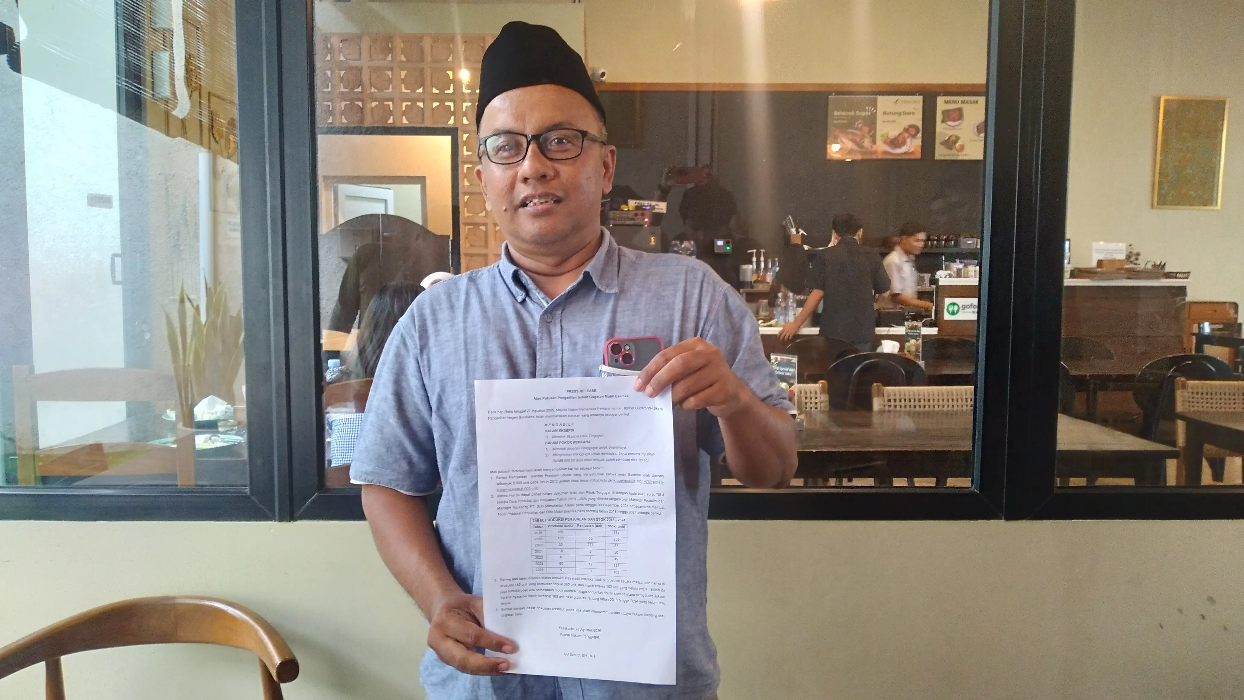 Ditolak Hakim PN Solo, Penggugat Wanprestasi Mobil Esemka Jokowi Belum Menyerah