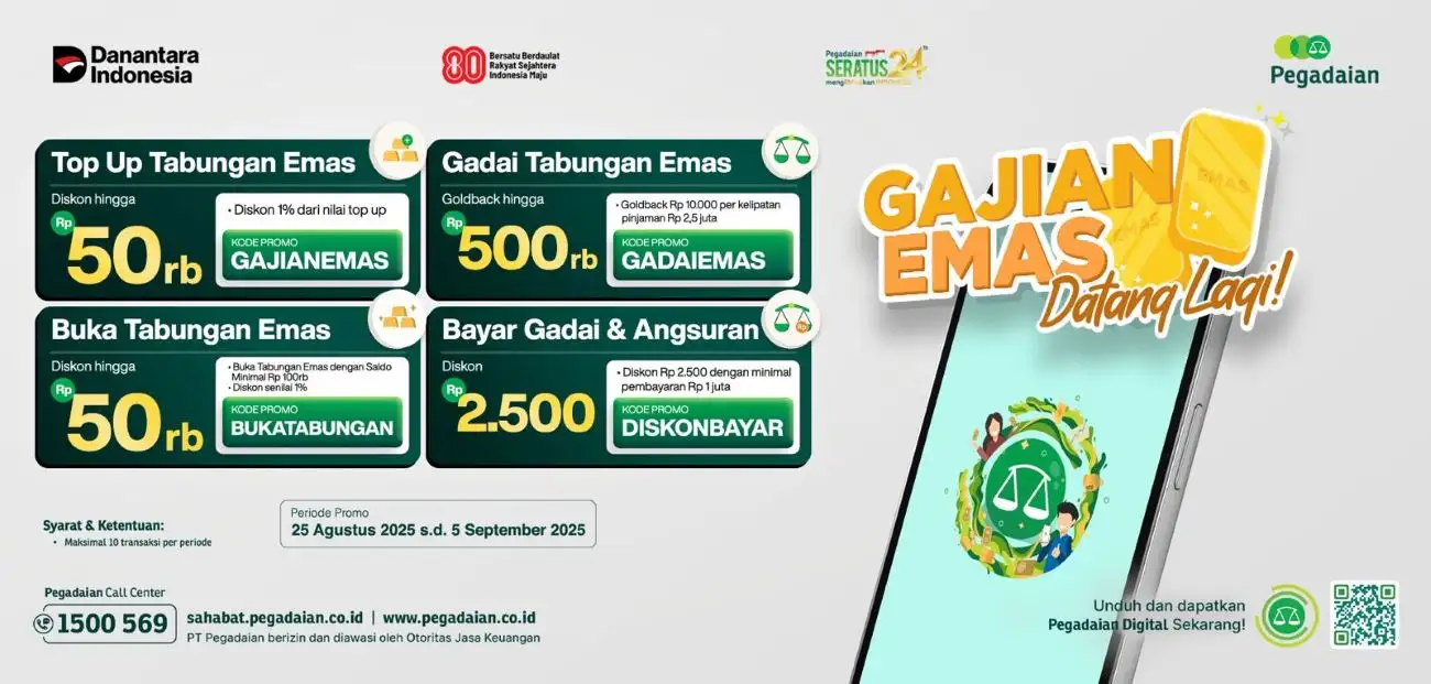 Pegadaian Digital: Gadai Tabungan Emas hingga Bayar Angsuran dan Promo Diskon