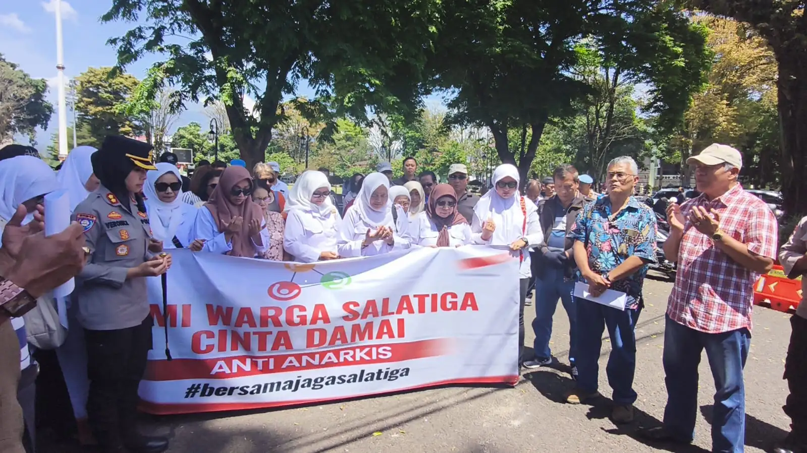 Elemen Masyarakat Salatiga Aksi Damai dan Doa Bersama, Prihatin Demo Ricuh