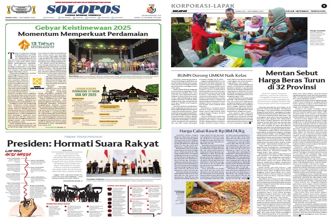 Solopos Hari Ini : Presiden: Hormati Suara Rakyat