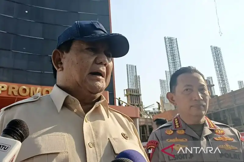 Prabowo Minta Kapolri Naikkan Pangkat Anggota Polisi Korban Demo Ricuh