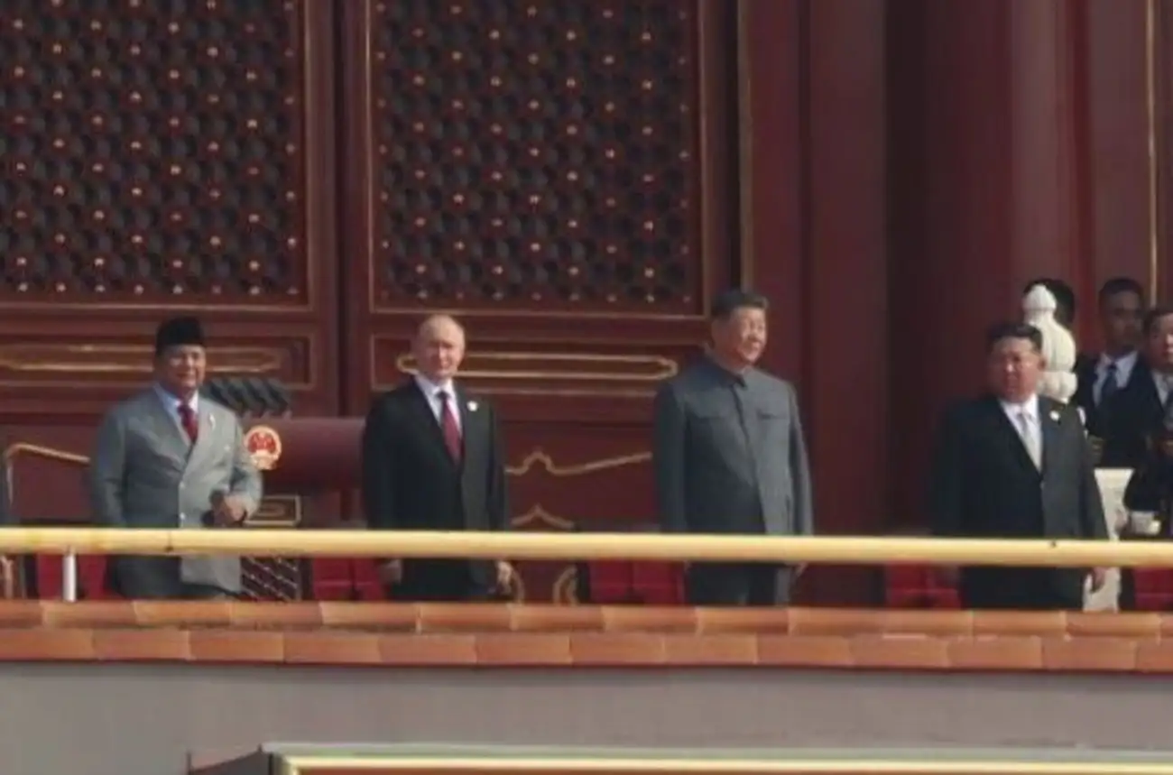 Prabowo Hadiri Parade Militer di Beijing China, Duduk Dekat Putin & Kim Jong Un