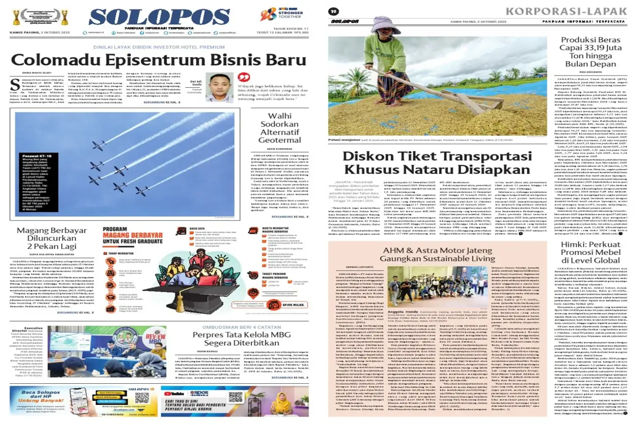 Solopos Hari Ini : Colomadu Episentrum Bisnis Baru