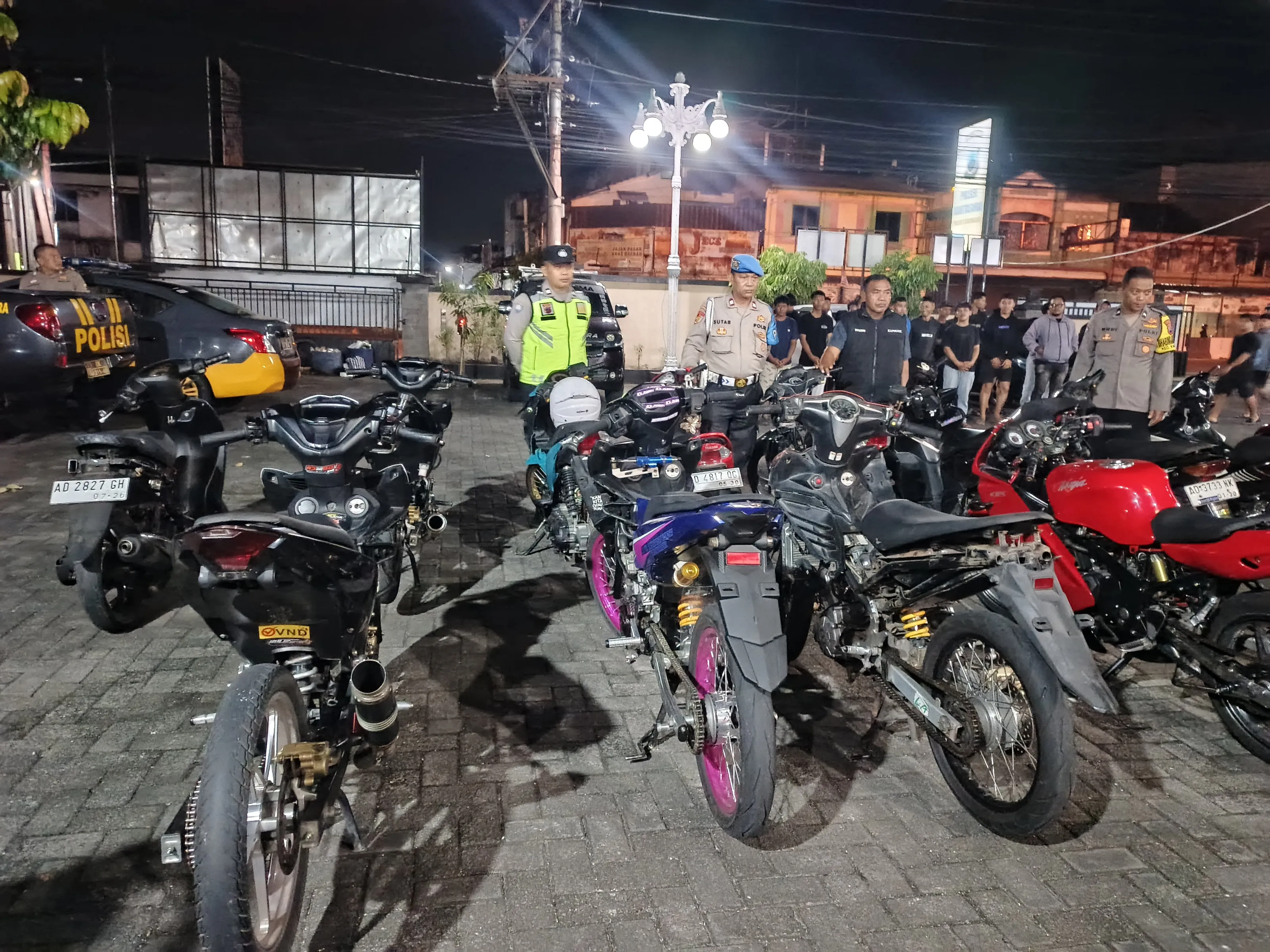 Razia Balap Liar di Kartasura Sukoharjo, 21 Motor Berknalpot Brong Dikukut