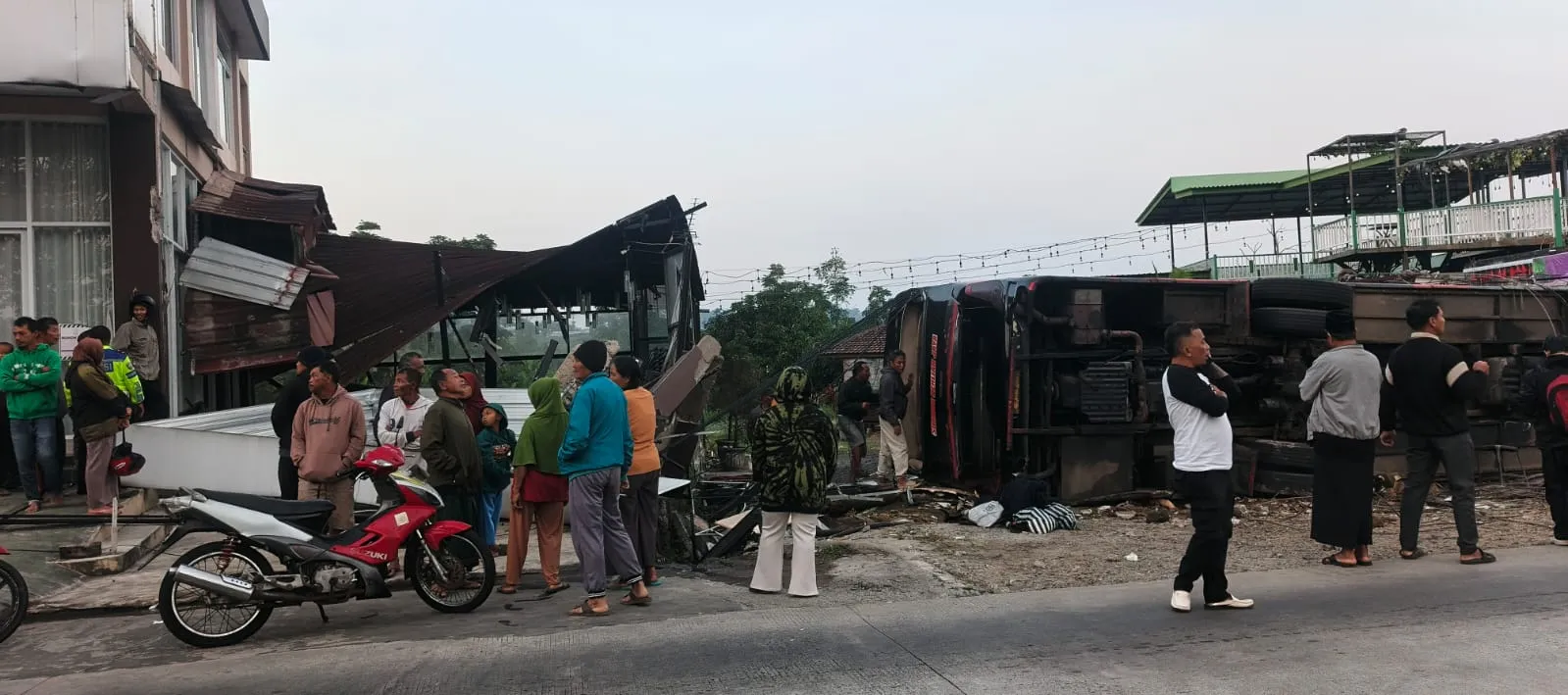 Polisi Selidiki Dugaan Rem Blong Bus Pendaki Lawu di Karanganyar