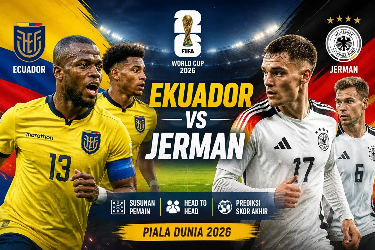 Prediksi Ekuador vs Jerman: Susunan Pemain, Head to Head, dan Skor Akhir