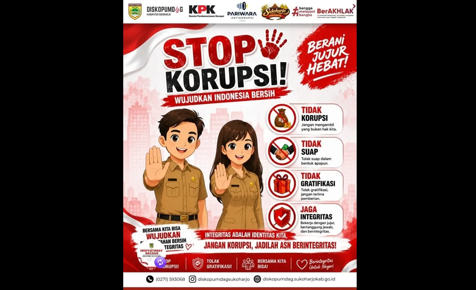 OPD hingga Pemerintah Desa di Sukoharjo Ramai-ramai Bikin Video Antikorupsi