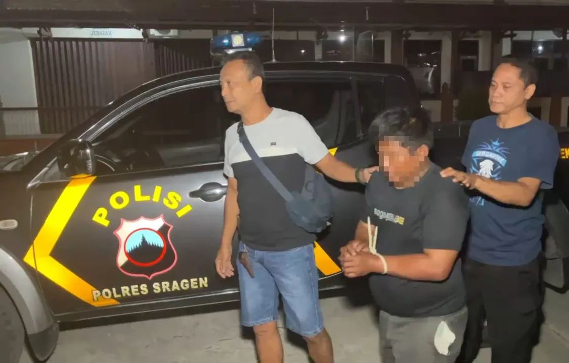 Curi Motor Rentalan di Sragen, Warga Sampang Digelandang Polisi