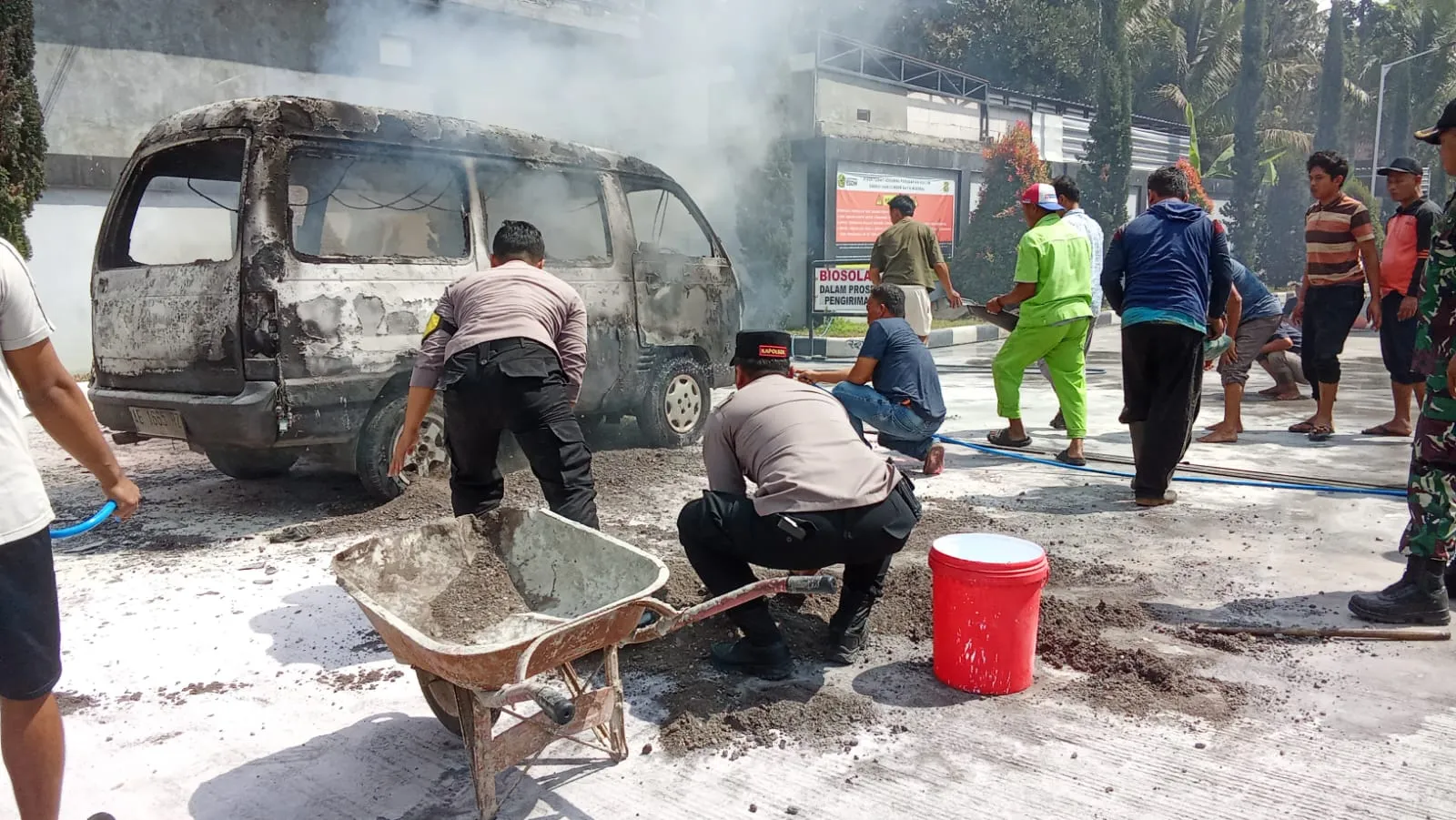 Mobil Terbakar saat Antre BBM di SPBU Bulukerto Wonogiri, Rugi Rp45 Juta