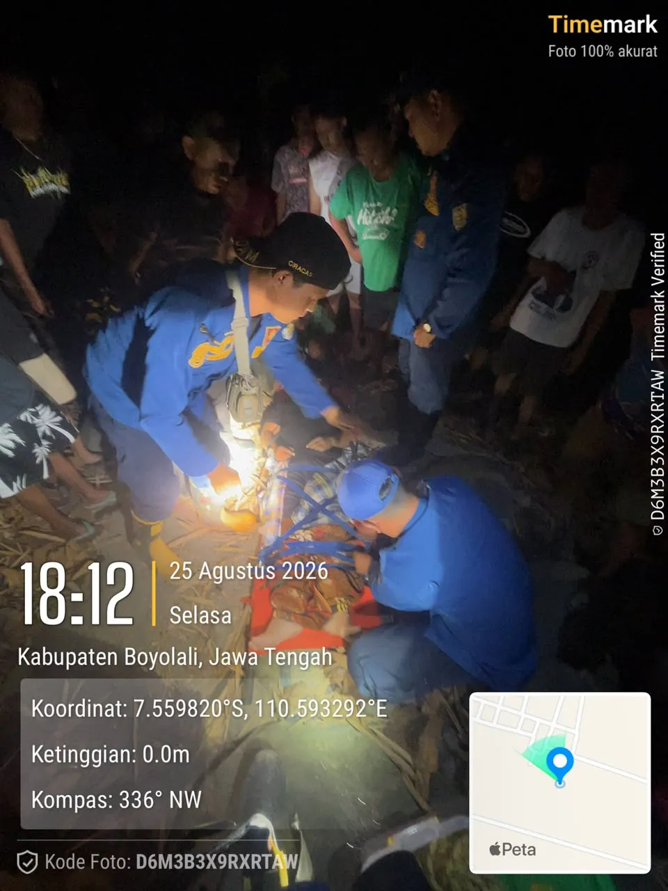 Pasutri di Boyolali Terpeleset Masuk Jurang 40 Meter, Dilarikan ke RS