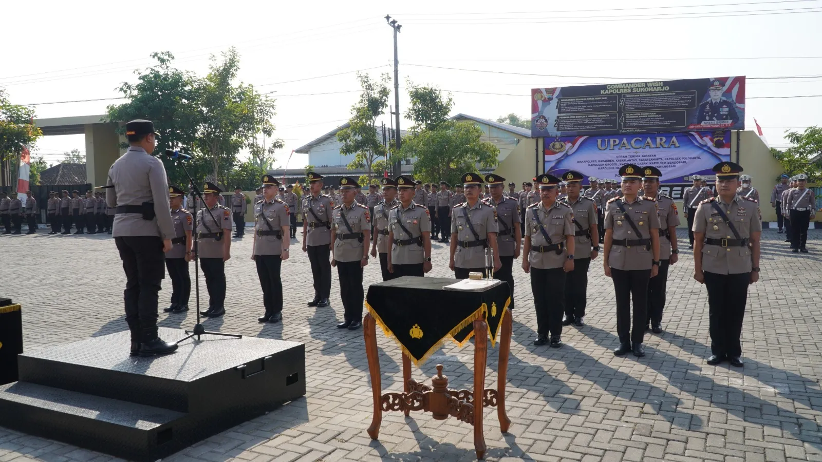 Mutasi Besar-besaran di Polres Sukoharjo, Wakapolres hingga Kapolsek Berganti