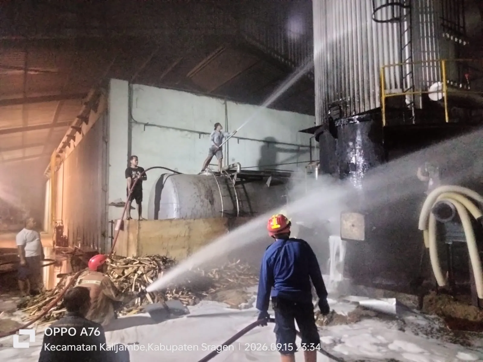Oven Pemanas Kayu Pabrik Mebel Milik Jokowi di Kalijambe Sragen Terbakar